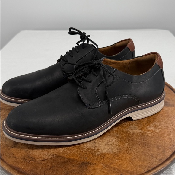 Florsheim Shoes Mens 9 Wide Black Leather Oxford Lace Casual Career Church - Picture 1 of 14